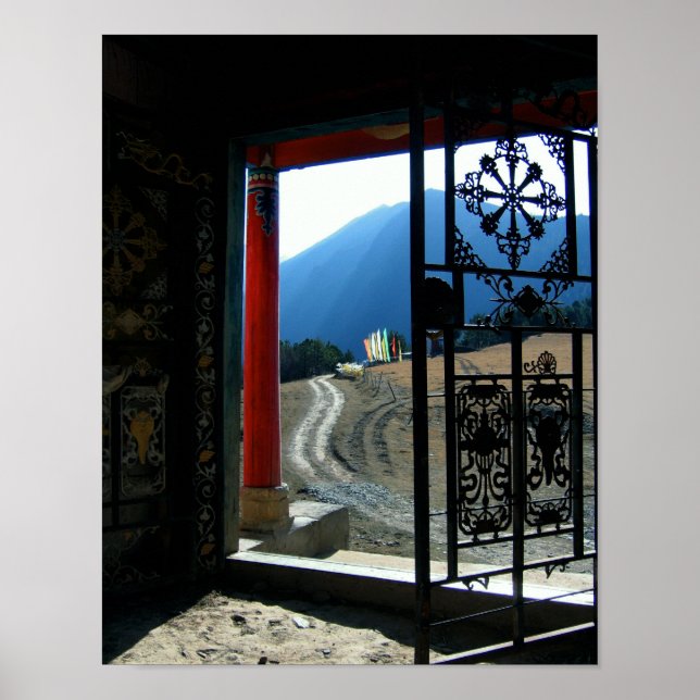 Tibetischer Temple Photoraph Poster (Vorne)