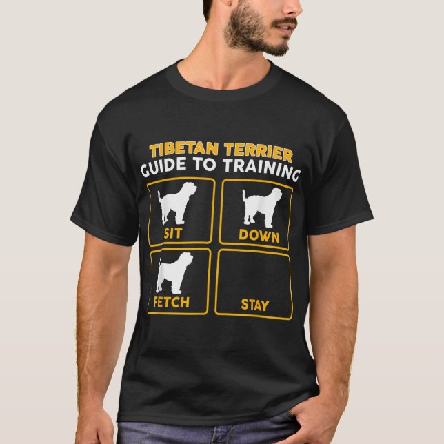 Tibetischer Terrier T - Shirt Funny Guide to train (Vorderseite)