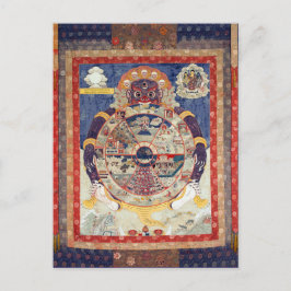 Tibetisches Rad des Lebenszyklus von Samsara Postkarte