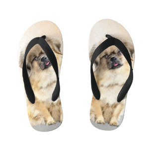 Tibetisches spanisches Gemälde - Niedliche Hundeku Kinderbadesandalen