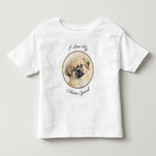 Tibetisches spanisches Gemälde - Niedliche Hundeku Kleinkind T-shirt