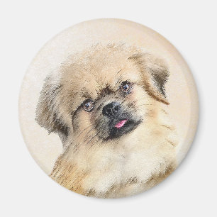 Tibetisches spanisches Gemälde - Niedliche Hundeku Magnet