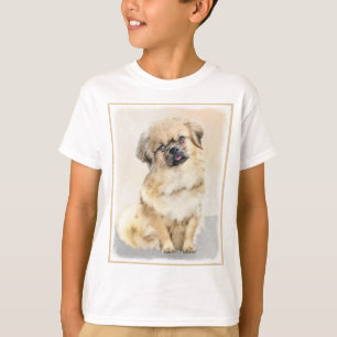 Tibetisches spanisches Gemälde - Niedliche Hundeku T-Shirt