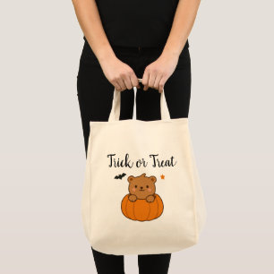 Tic d'Halloween ou Treat Bear dans le Sac fourre-t