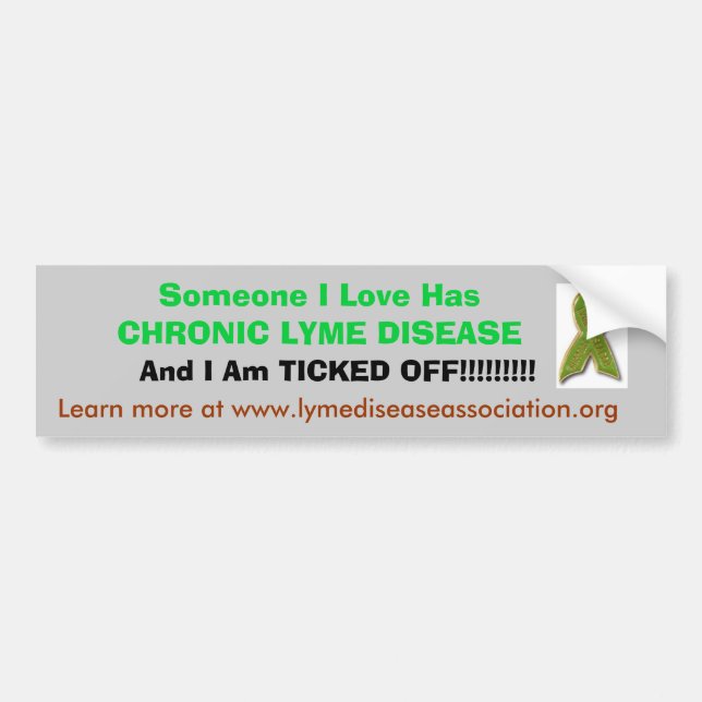 tic, hat jemand i-Liebe CHRONISCHE LYME Autoaufkleber (Vorne)
