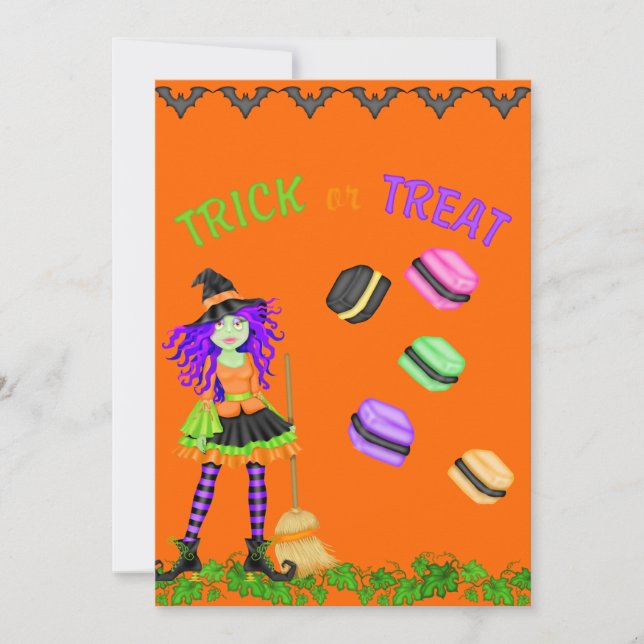 Tic Ou Treat Halloween Invitation (Devant)