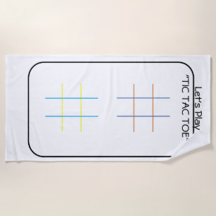 Tic Tac Toe Beach Handtuch