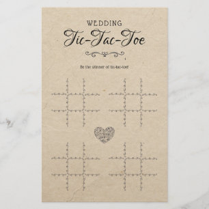 Tic-Tac-Toe Decorative Table Game Rustikal