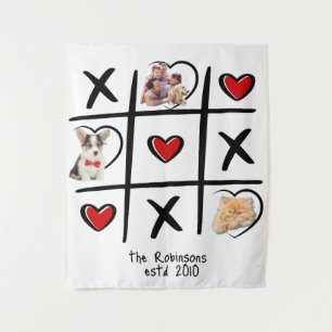 Tic-Tac-Toe-Foto Wandteppich