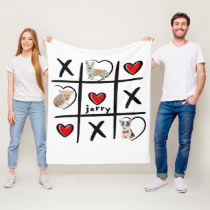 Tic-Tac-Toe-Fotos für die Beförderung von Haustier Fleecedecke