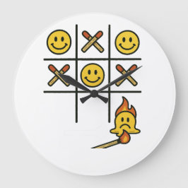 Tic Tac Toe Große Wanduhr
