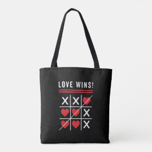 Tic Tac Toe Liebe gewinnt Geburtstag Valentinstag Tasche