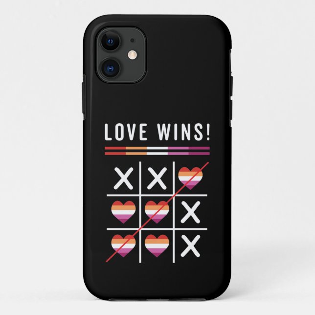 Tic Tac Toe Liebe gewinnt LGBTQ Lesben Preis Case-Mate iPhone Hülle (Rückseite)