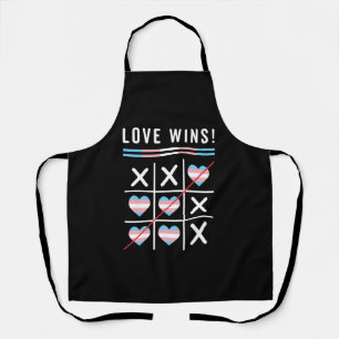 Tic Tac Toe Liebe gewinnt LGBTQ Transgender Pride Schürze