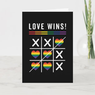 Tic Tac Toe Love Wins LGBTQ Schwulenstolz Karte