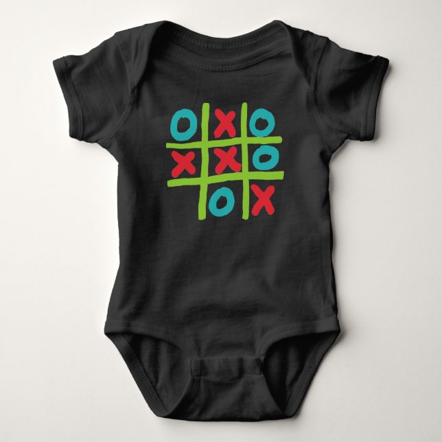 Tic-tac-toe Noughts and Crosses Baby Strampler (Vorderseite)