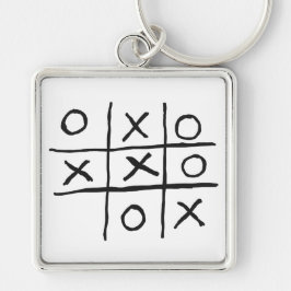 Tic Tac Toe Noughts und Crosses Schlüsselanhänger