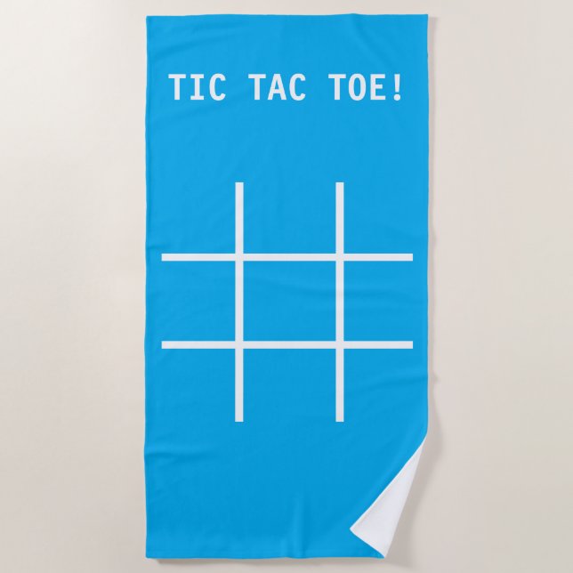 Tic Tac Toe Pool and Beach Towel Strandtuch (Vorderseite)