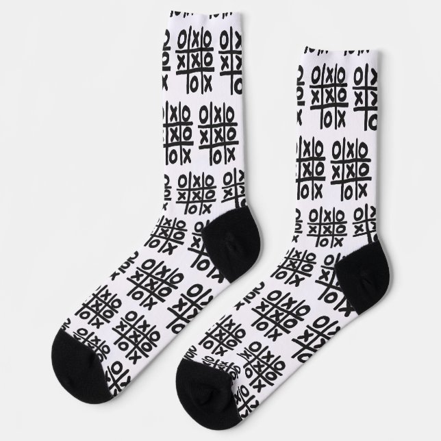 Tic Tac Toe Socken (Linkes Detail)