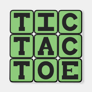 Tic-Tac-Toe, Spiel der X und O Magnet