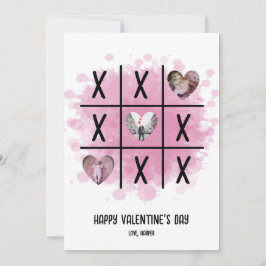 Tic Tac Toe Valentine Foto Feiertagskarte