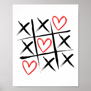 Tic-toe Hörer und Kreuzgang Valentinstag Poster