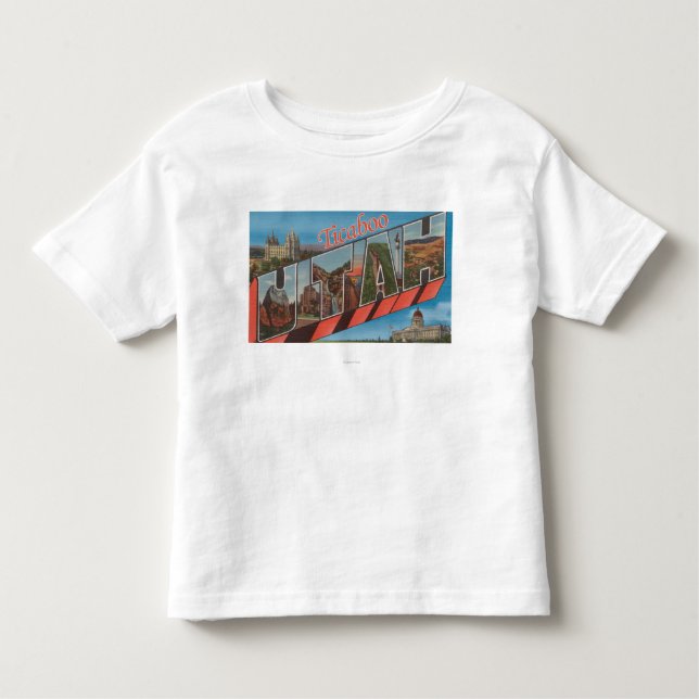 Ticaboo, UtahLarge Buchstabe ScenesTicaboo, UT Kleinkind T-shirt (Vorderseite)
