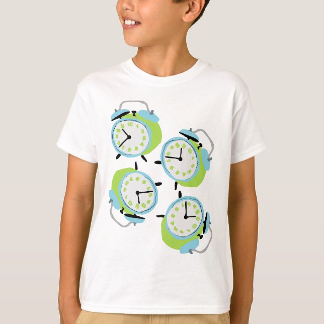 Ticken tock schrullige Wecker T-Shirt (Vorderseite)