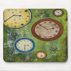 Ticken tock - Uhren überall mousepad