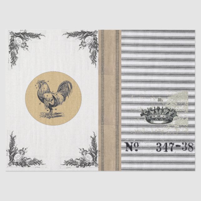 Tickendes Jutefaserhuhn Gewebe Pape Seidenpapier (Vorderseite)