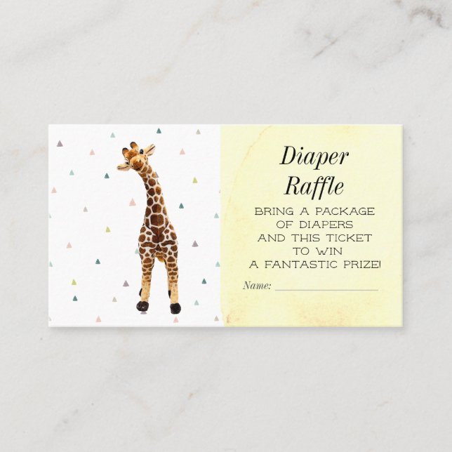 Ticket Baby shower de calamité Giraffe (Devant)