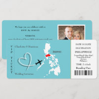 Ticket Boarding Pass Wedding Philippines Foto