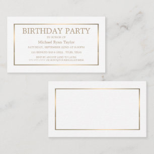 Ticket de fête d'anniversaire moderne et élégant,
