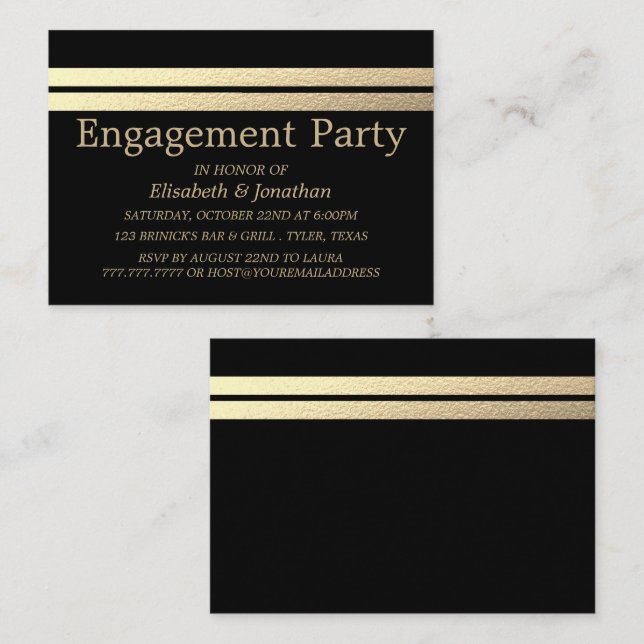 Ticket de la partie d'engagement Chic Gold Foil (Devant / Derrière)