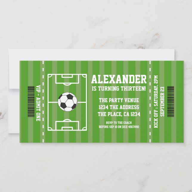 Ticket de nouveauté de football Carte Sport person (Devant)