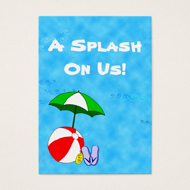 Ticket de repas de la fête de la piscine personnal (Devant)