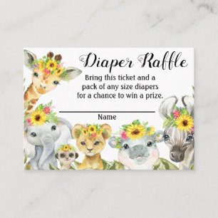 Ticket de tombola de couches pour Baby Shower Safa