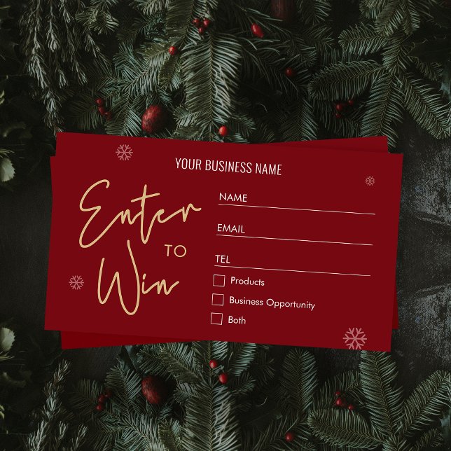 Ticket du logo de l'entreprise pour gagner (Add the finishing touch to your raffle with these festive enter to win tickets)
