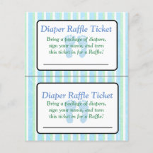 Ticket für das Blue und Green Stripe Baby Duschkab