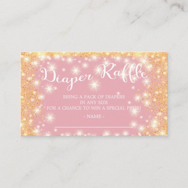 Ticket für das Raffel "Pink & Gold" Begleitkarte (Vorderseite)