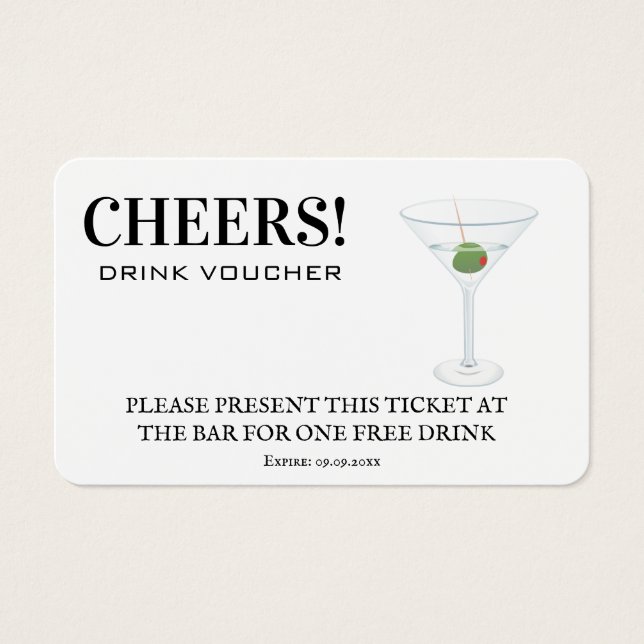 Ticket für den Corporate Drink Weiße Beilage (Vorderseite)