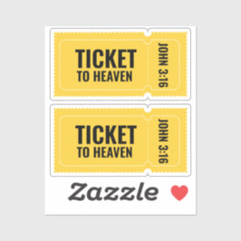 Ticket für den Himmel Aufkleber