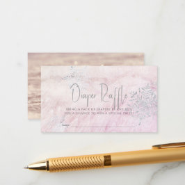 Ticket für den rosafarbenen Silver Snowflake Pink Begleitkarte