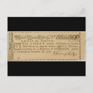 Ticket für die Early American Revolutionskrieg Lot Postkarte