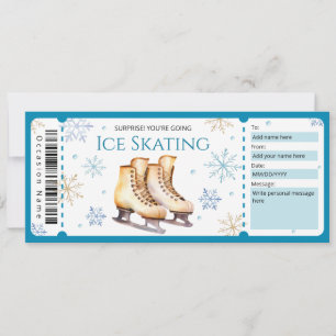 Ticket für Ice Skaten Gift Einladung