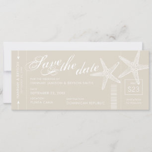 Ticket für Tan und White Starfish Boarding Save The Date