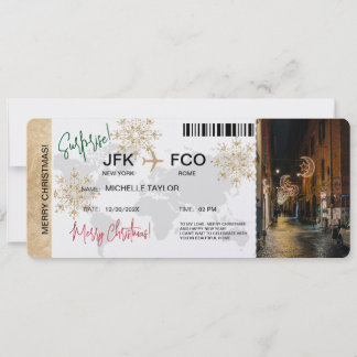 Ticket für Weihnachten Boarding Einladung