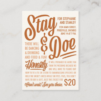 Ticket Honnêtement Stag & Doe