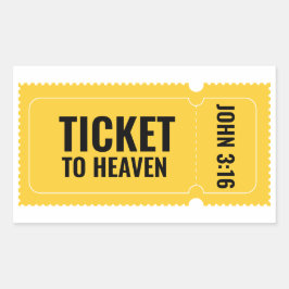Ticket in den Himmel Rechteckiger Aufkleber
