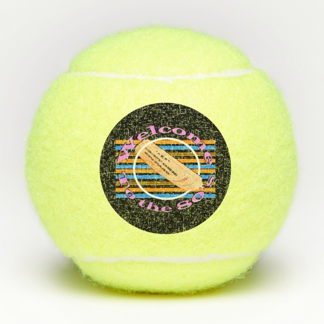 Ticket in die 80er Jahre einräumen Tennisbälle (Vorderseite)